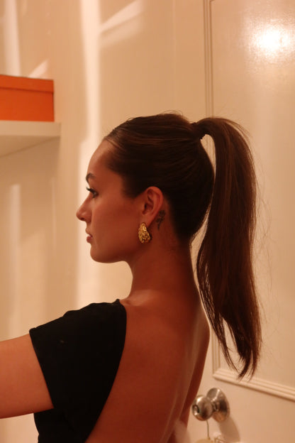 Dented Tear Drop Earrings