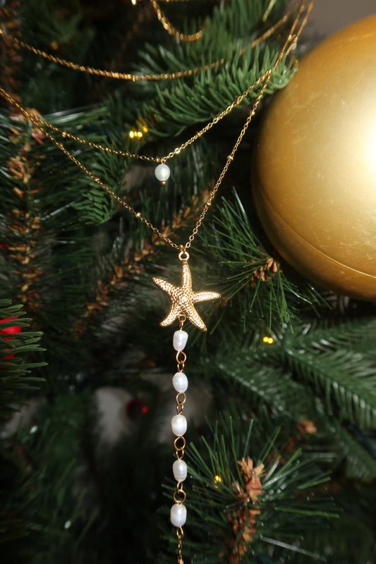3 Sea’s Pearlestar Layered Necklace