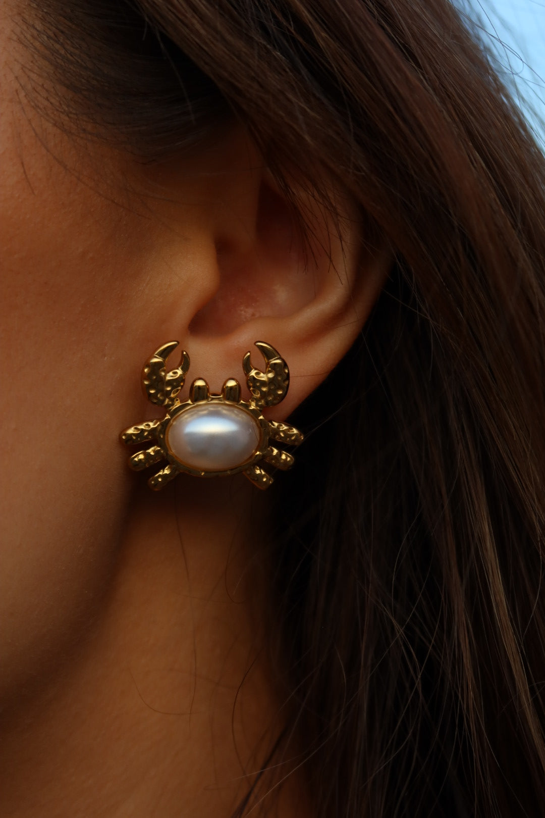 Moon Crab Earrings